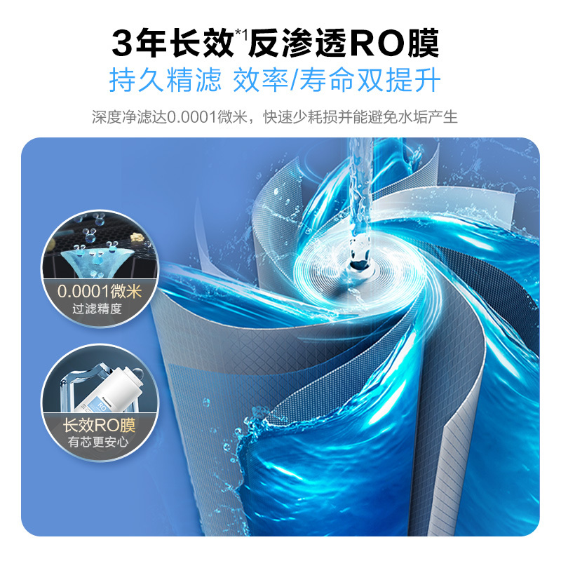 松下RO反渗透净水机TK-ARNB51B(500G)白色