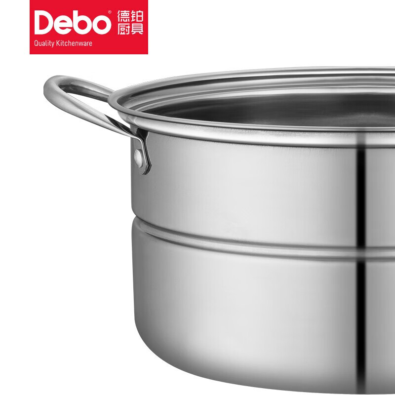 德铂(Debo) DEP-285 奥格斯堡蒸锅 不锈钢双层汤蒸两用锅 28cm高清大图