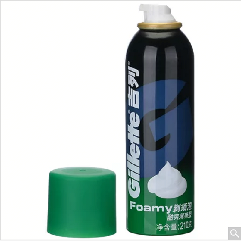 吉列(GILLETTE)剃须泡酷爽薄荷型210g 宝洁出品