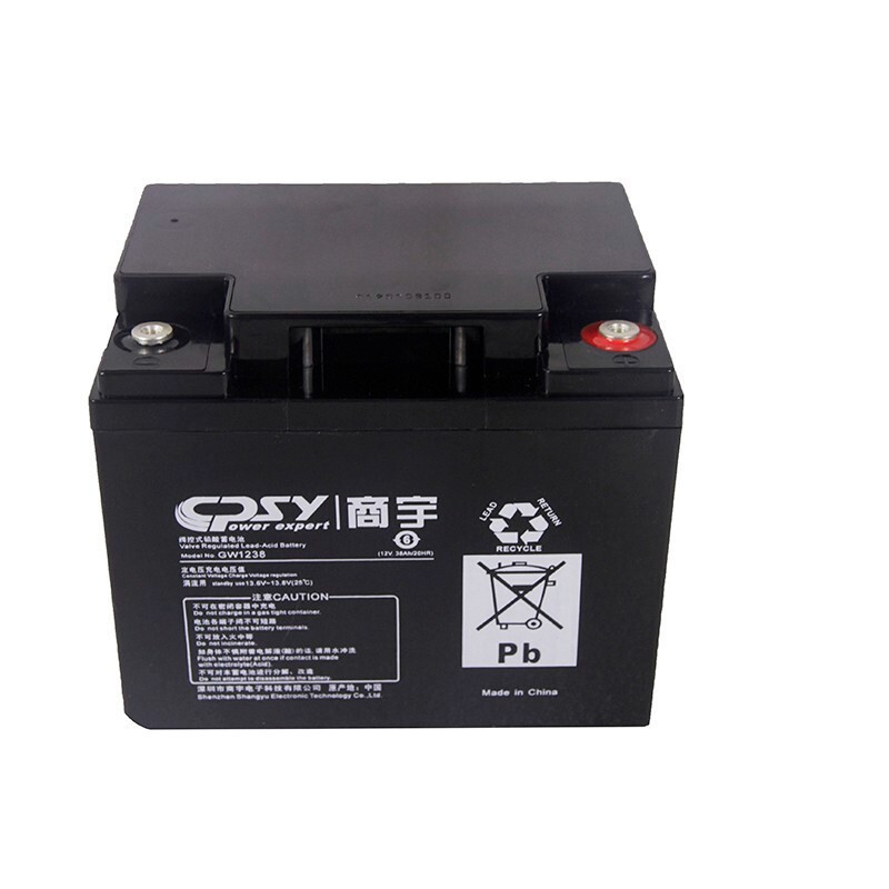 商宇 ups不间断电源GW1238AH 应急蓄电稳压停电备用电池12V38AH