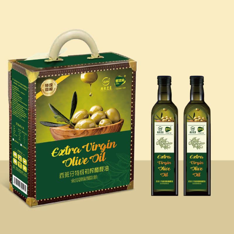 鲜吉仙西班牙特级初榨橄榄调和油268型500ml*2图片