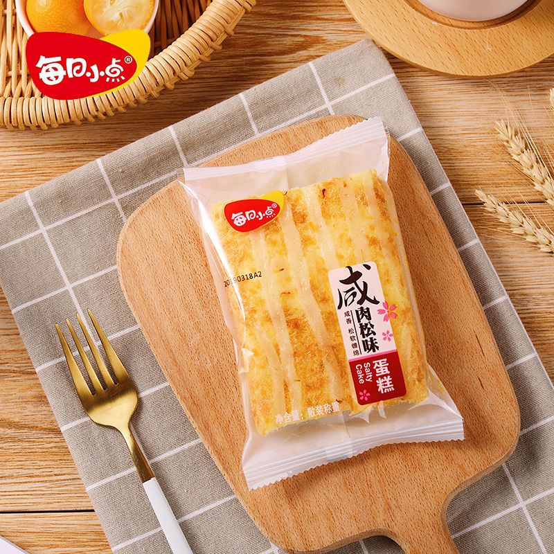 每日小点 咸肉松味蛋糕1000g箱装学生营养早餐糕点网红小吃休闲夜宵夜充饥零食面包早餐面包