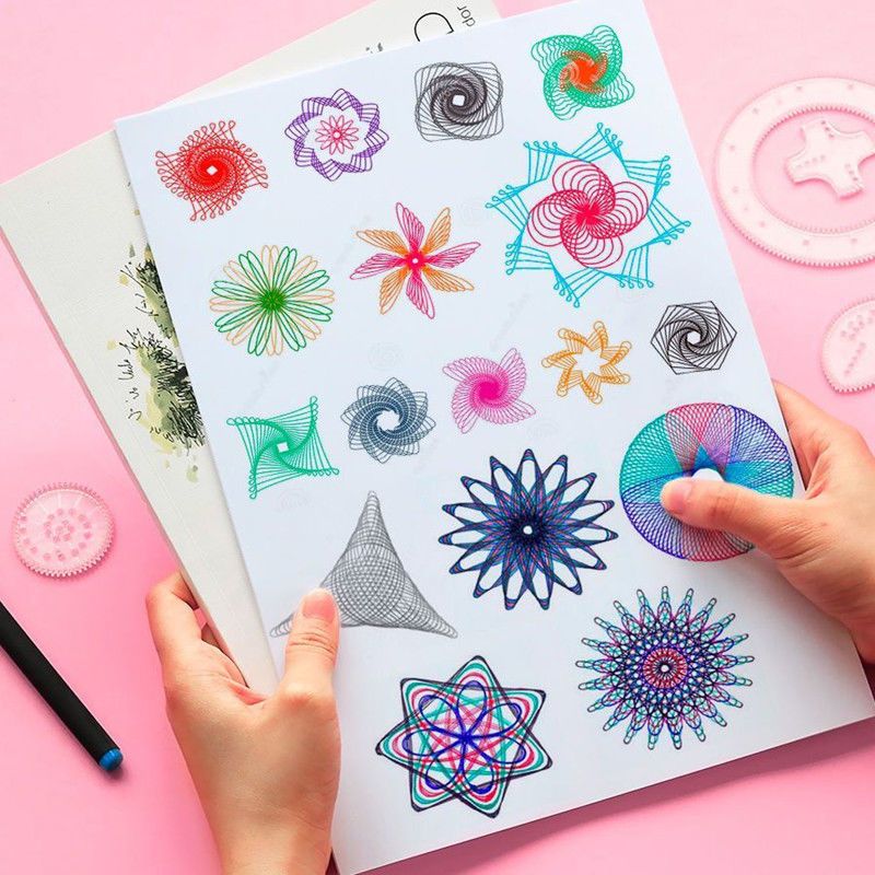 百变万花尺魔幻套装多功能绘图镂空画图模板工具画花尺儿童小学生娜