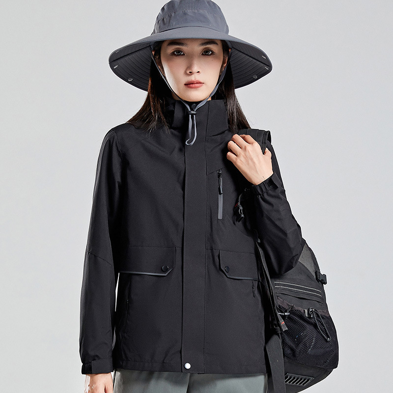 健卡侬 冲锋衣 J147 女款A黑色 3XL