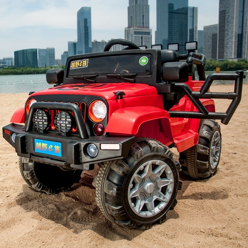 4轮 越野儿童电动车四轮充电玩具汽车可坐人小孩宝宝四驱遥控童车