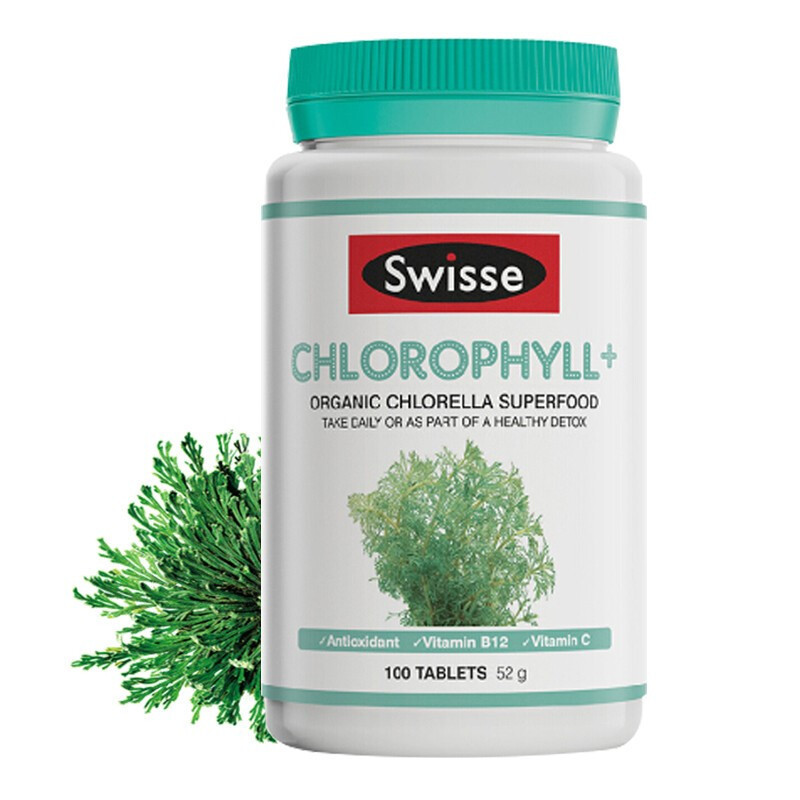 Swisse斯维诗 清体排毒叶绿素片100粒 净化体质 抗氧化去除口腔异味 膳食营养补充剂
