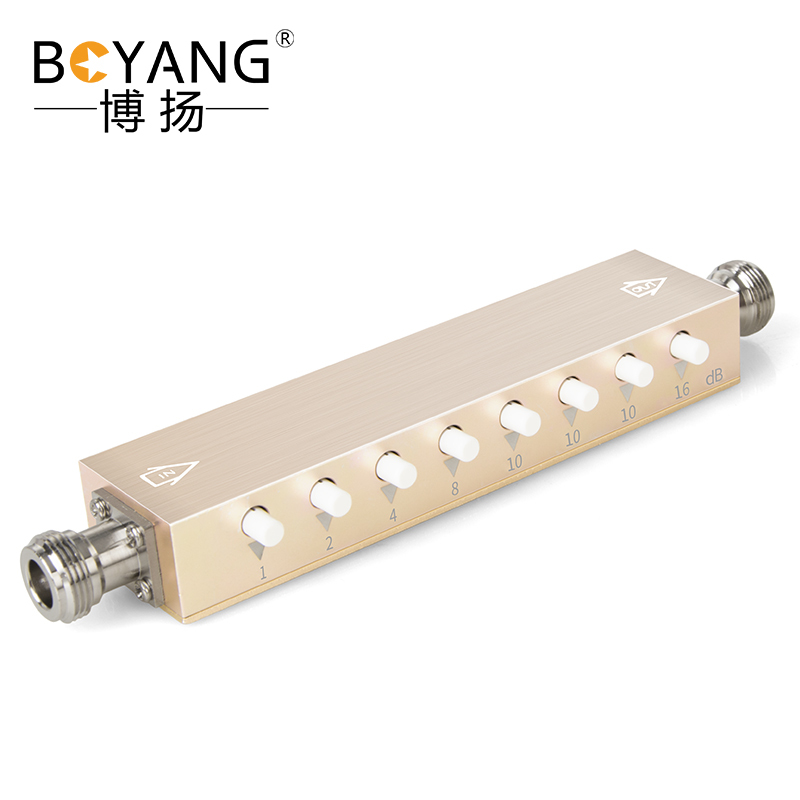 博扬 N型射频可调衰减器/信号 5W N型-KK可调0-60dB 按键步进可调衰减器0-3GHz BY-N-BJ60