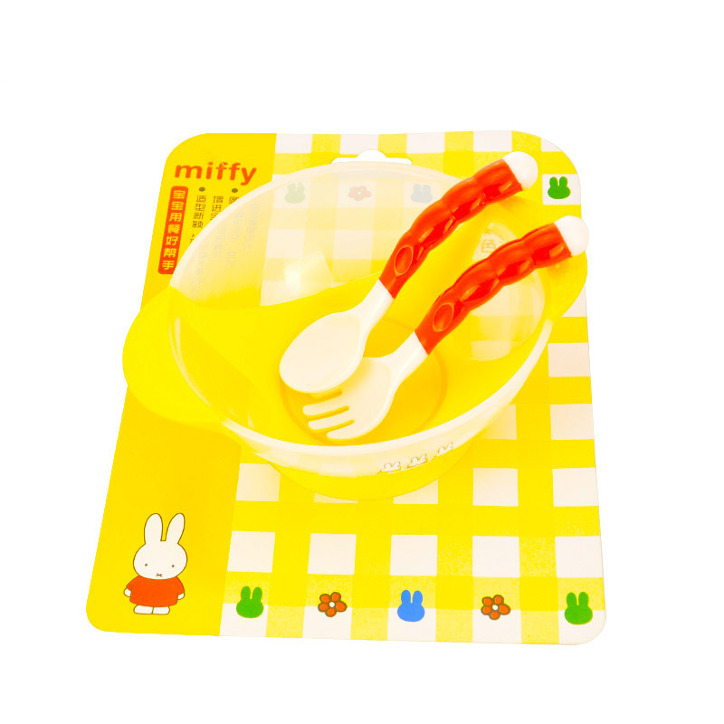 米菲(Miffy)母婴婴幼儿童餐具强力吸盘pp魔吸碗汤叉组BC00249适用年龄:12个月以上宝宝