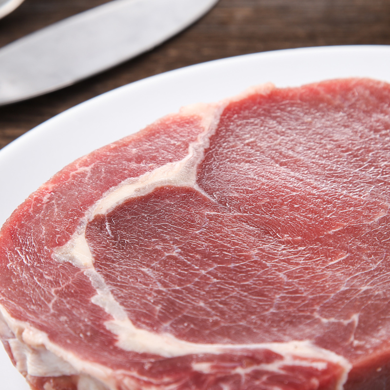 悠司坊澳洲进口原肉整切牛肉生鲜 安格斯原切眼肉牛排180g