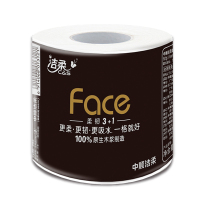 洁柔 卷纸 黑Face系列 四层180g*23卷 有芯卷纸 卫生纸 整箱 新老包装交替发货