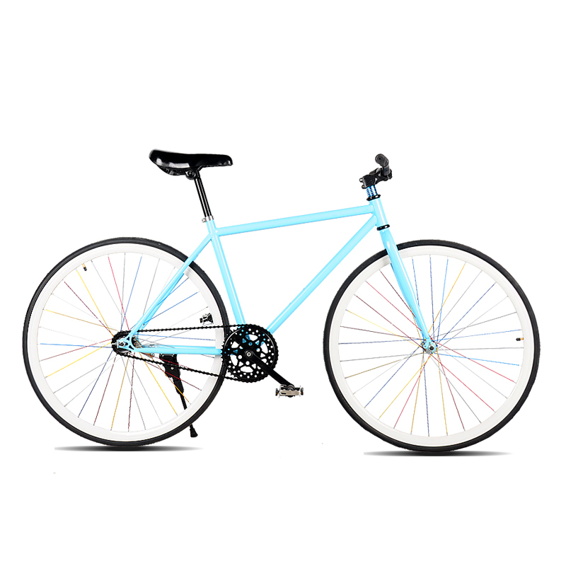 山思死飞自行车24寸26寸活飞倒刹死飞车30宽刀圈男女款学生单车视频