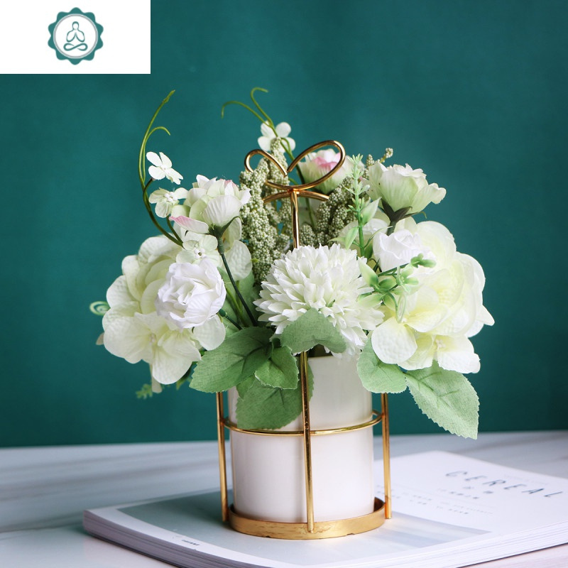 北欧ins仿真花假花花束家居摆设客厅餐桌装饰花绢花花艺套装摆件封后