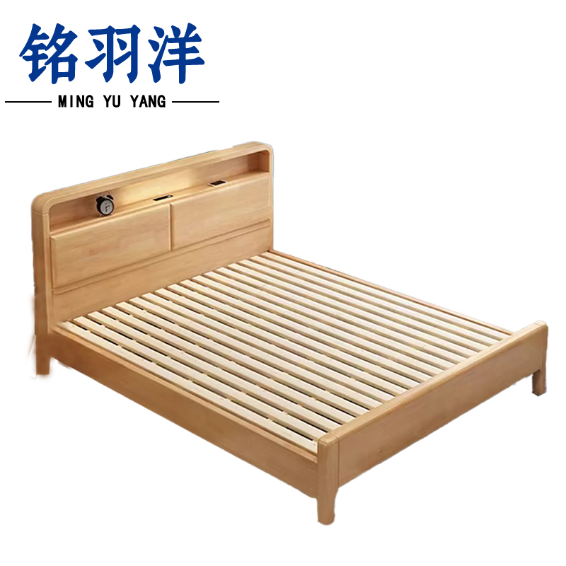 铭羽洋B1实木床1.5m张高清大图