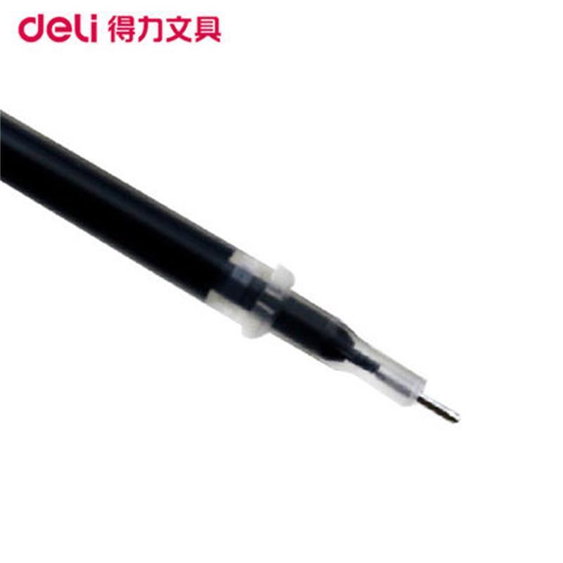 得力(deli)6935黑色针管中性笔芯 0.35mm 财务用笔水笔替芯 20支/盒 黑色