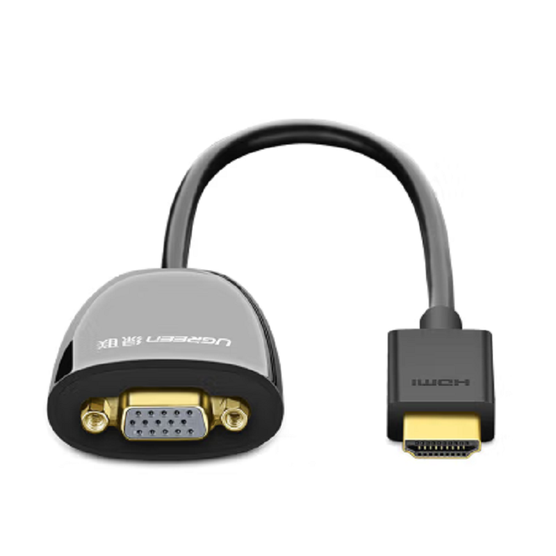 绿联 40253 HDMI转VGA线 视频线转换器 黑高清大图