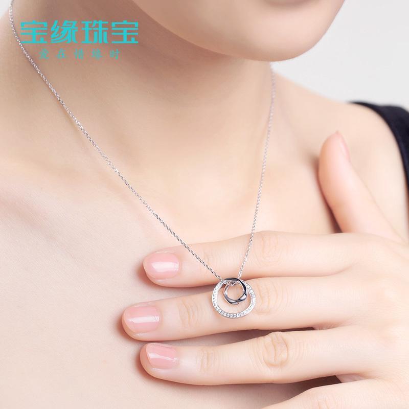 [花之梦坠]925银项链女短款 气质时尚项坠锁骨项链 生日礼物送女朋友七夕情人节礼物