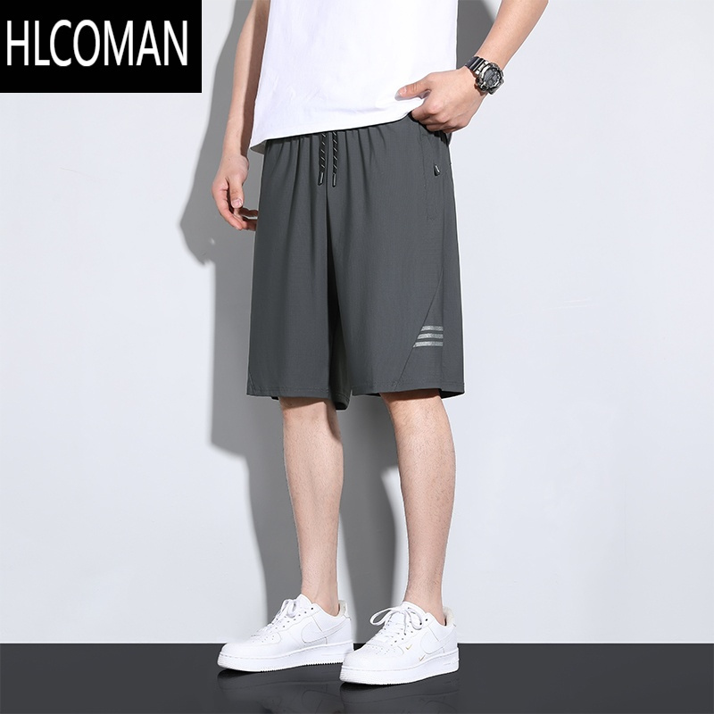 HLCOMAN特大码男士运动短裤夏季薄胖子肥佬加肥加大冰丝速干休闲裤300斤9
