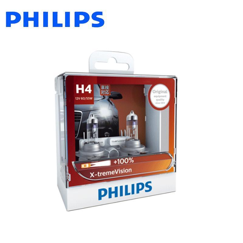 飞利浦(PHILIPS)汽车通用大灯灯泡远近光国产极劲光h4 12342xv 12v 60/55w 车载照明