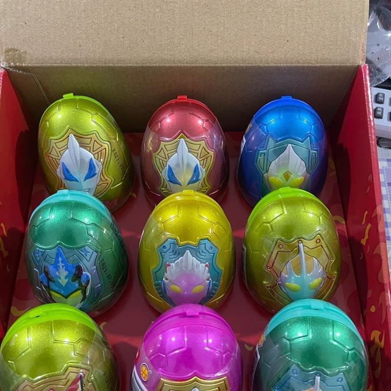 奥特曼蛋奥特龙蛋扭蛋正版变形蛋儿童玩具果汁软糖果食玩奥特蛋6个