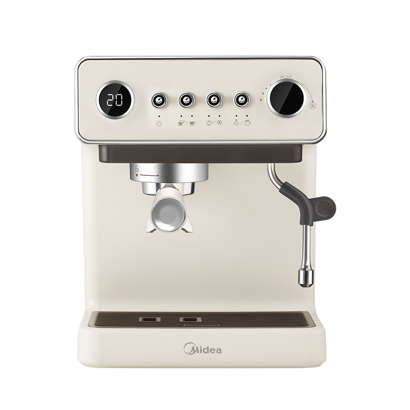 美的(Midea)云朵半自动咖啡机奶泡机家用小型小白入门意式美式冷热双萃 MA-EC5110