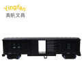 英帆文具仿真火车模型电动男儿童轨道玩具集装箱货柜车厢 P70型棚车黑色 不含轨道YF-A212/个