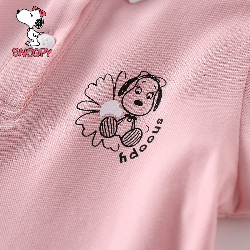 史努比童装夏季新款女童连衣裙宝宝洋气连衣裙儿童学院风裙子女