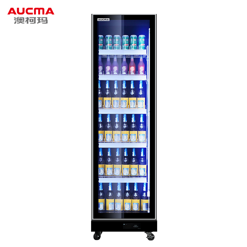 澳柯玛LSC-330LW风冷无霜展示柜商用冷藏立式保鲜柜超市酒吧饮料啤酒柜陈列柜商用冰柜展示柜330L