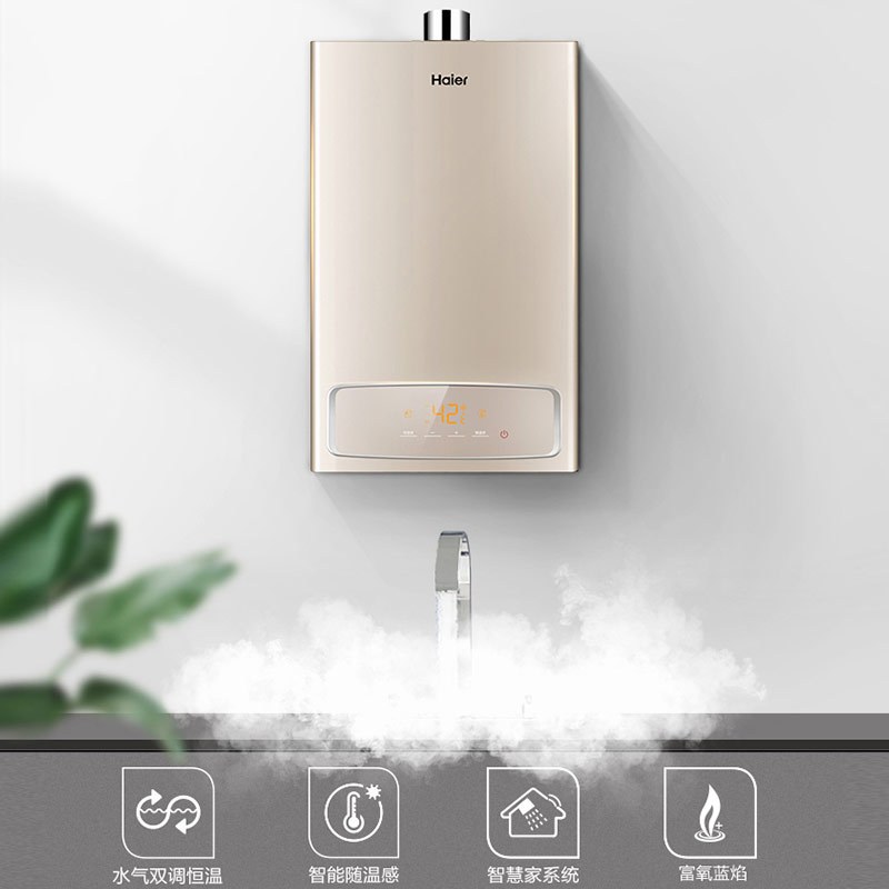 Haier/海尔热水器净水套餐燃气热水器+净水器16YK3(12T)+HRO6H79 16升水气双调 600G