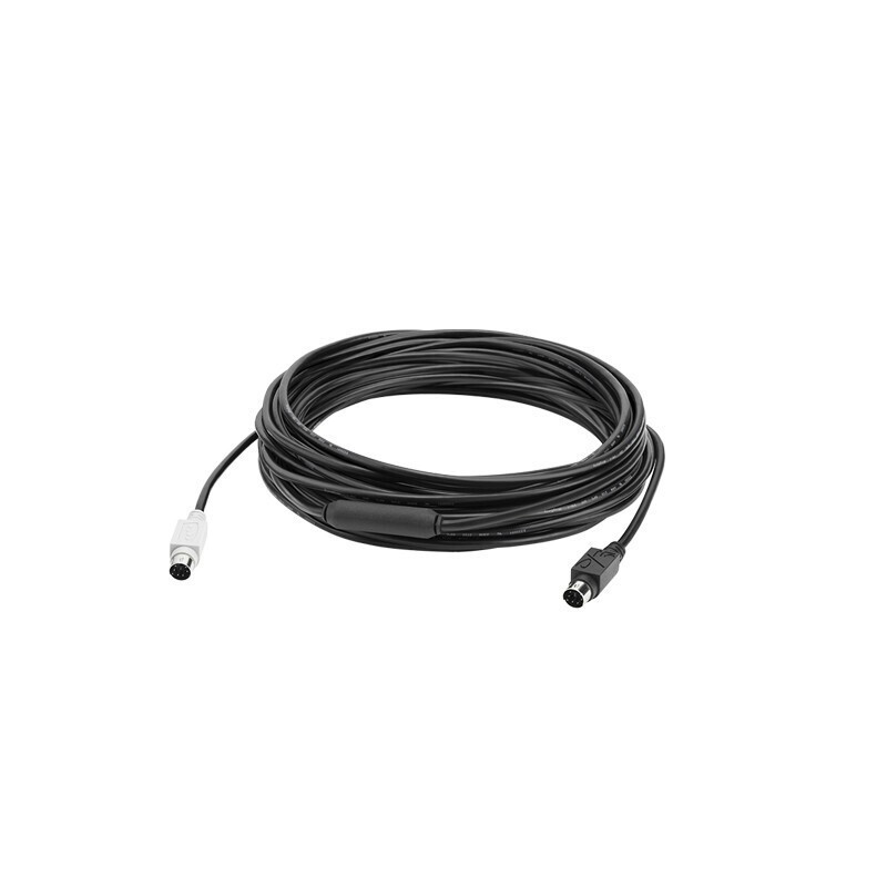 罗技(Logitech)CC3500e-DIN口延长线/连接扬声器麦克风与集线器以及摄像头与集线器-线长10米