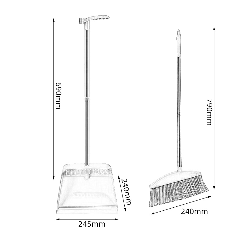 臻远 ZY-QJ037 D款灰色扫把2件套高清大图