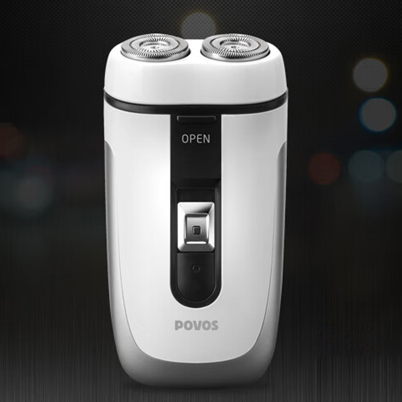 奔腾剃须刀磨砂防滑设计刀头拆卸水洗背插式充电携带方便PQ3600高清大图