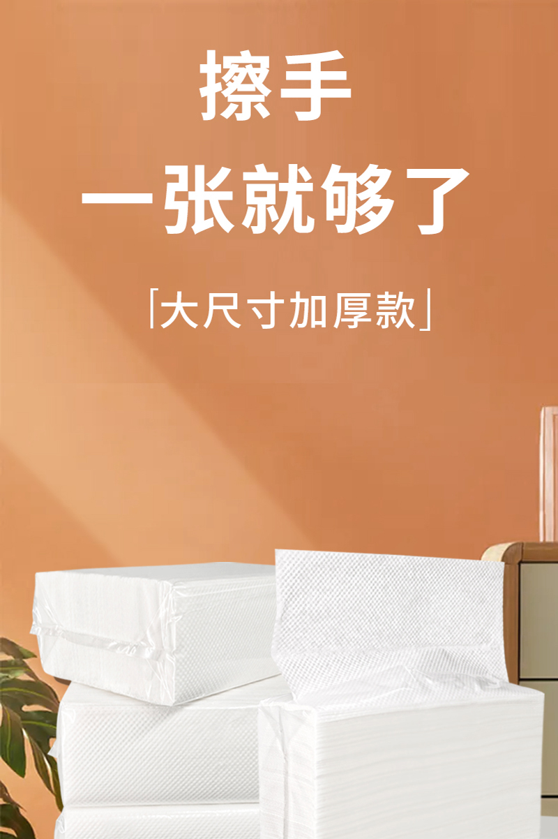 [补贴10%]擦手纸商用整箱批大尺寸加厚家用厨房檫手纸巾厕所卫生间抹干手纸 20包高清大图
