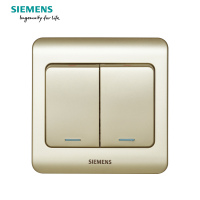 西门子(SIEMENS)开关插座 远景金棕系列二开双控带荧光5TA01171CC133