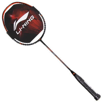 李宁(LI-NING)羽毛球拍疾速系列HC1纤维男女单拍初级入单拍黑橙速度型AYPM014-1