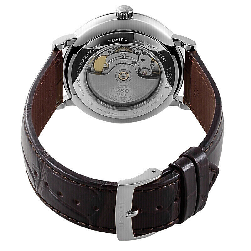 天梭(TISSOT)卡森臻我系列皮带机械男表T122.407.16.031.00高清大图