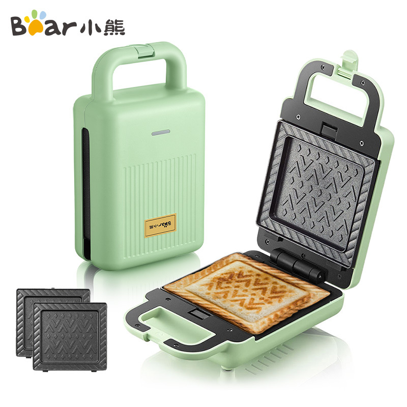 小熊bear三明治机电饼铛家用早餐机轻食机多功能华夫饼机双面加热不粘