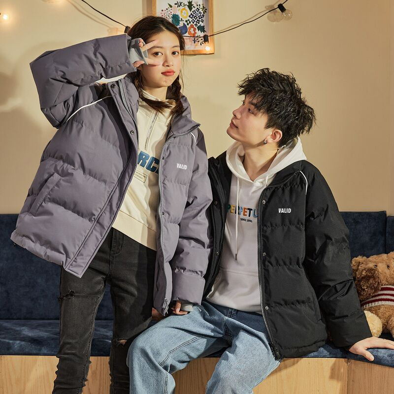 【2.5折价205元】唐狮冬季新款情侣羽绒服字母印花一手长羽绒服保暖冬季情侣装