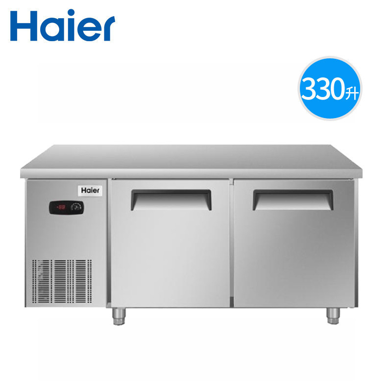 海尔(Haier)冰柜SP-330C/D2 1.5米长 卧式商用冷藏冷冻转换冰柜 冷藏柜 冷冻柜 厨房不锈钢工作台