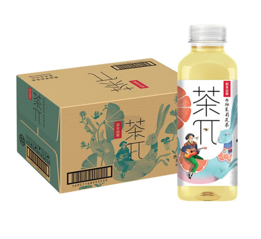 果味茶饮料(青提乌龙茶/柑普柠檬茶/蜜桃乌龙茶/柚子绿茶/柠檬红茶/西柚茉莉茶)500ml*1瓶口味随机高清大图