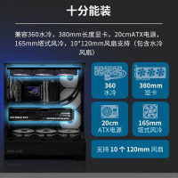 华硕A31览界机箱 双面玻璃设计/支持背插主板/10Gbps Type-C接口/360水冷/免工具拆卸/黑色