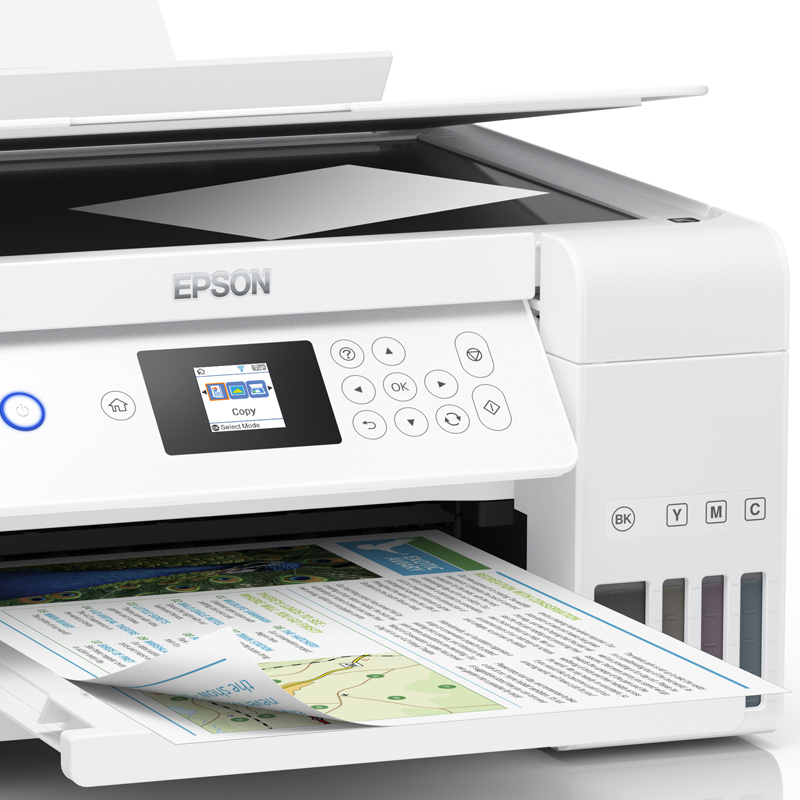 爱普生(EPSON)墨仓式L4166 (优雅白)/4168/4163/4169墨仓式彩色喷墨照片打印机多功能复印扫描一体机家用小型学生作业手机无线wifi 连供L4166标配