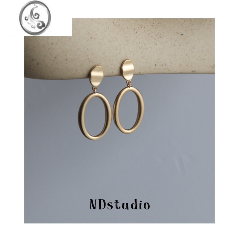 JiMiND<Darling>无耳洞入。极简哑光几何蚊香盘耳夹法式港风高级感高清大图