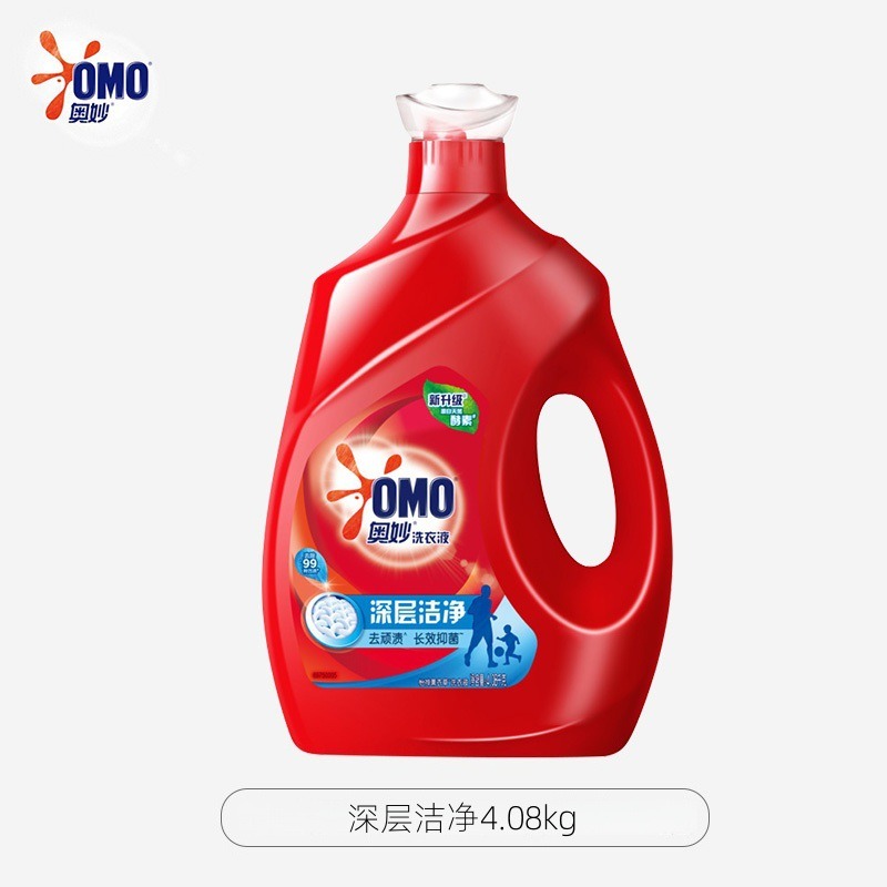 奥妙除菌除螨洗衣液天然酵素去除顽渍大桶洗衣液整箱家用囤货【深层洁净】4.08kg