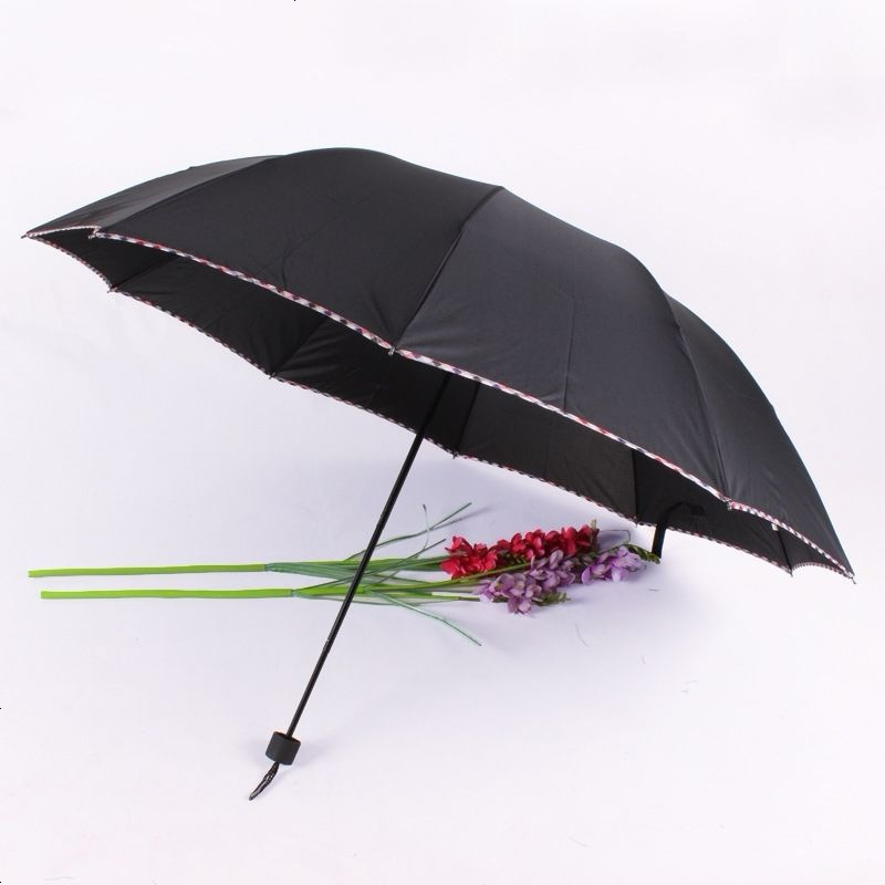 雨伞格子折叠伞晴雨伞大号商务雨伞学生双人10k防风伞 8骨常规杆格子