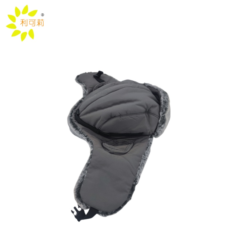 利可莉 防寒雷锋帽灰色 立体耳罩款 顶