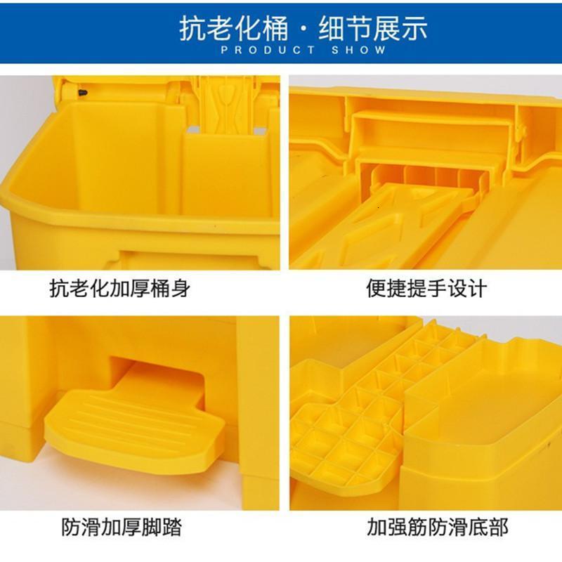 匹牧商用户外医用塑料带盖垃圾桶黄色120L加厚带轮+脚踏单位:个高清大图