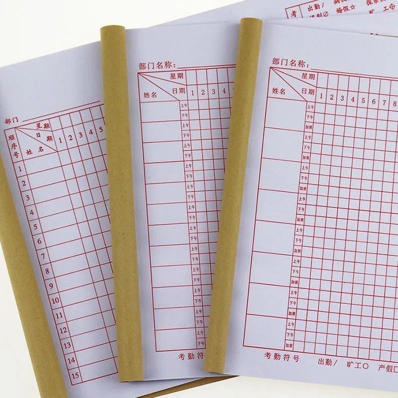 图书>期刊/杂志>男士>图书其它>a款-考勤本40张(全天款)1本考勤表记工