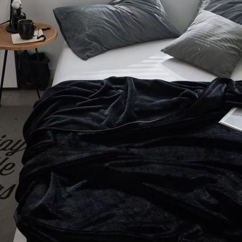 法兰绒床单四季加绒毛毯空调被办公室午睡毯毯子学生毯高清大图