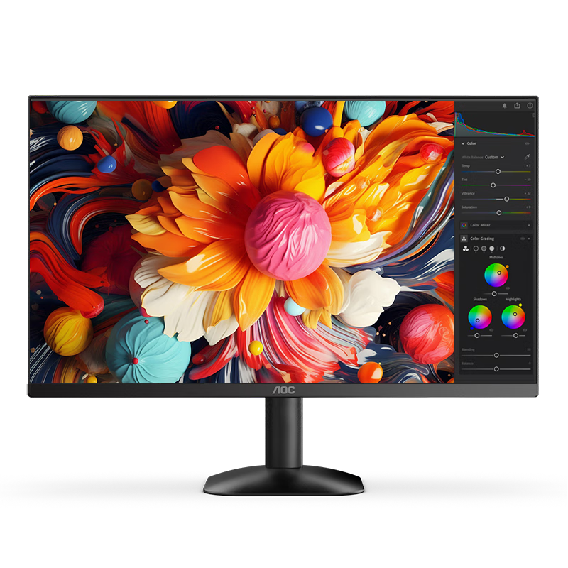 AOC U27B35 4K高清器示器27英寸液晶屏电视4k IPS屏电脑显示器屏设计游戏办公显示器屏高清大图