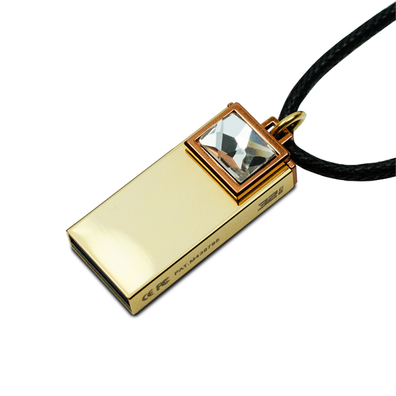 达墨 TOPMORE ZPG USB3.0 创意优盘 个性U盘 项鍊优盘 16GB 金色